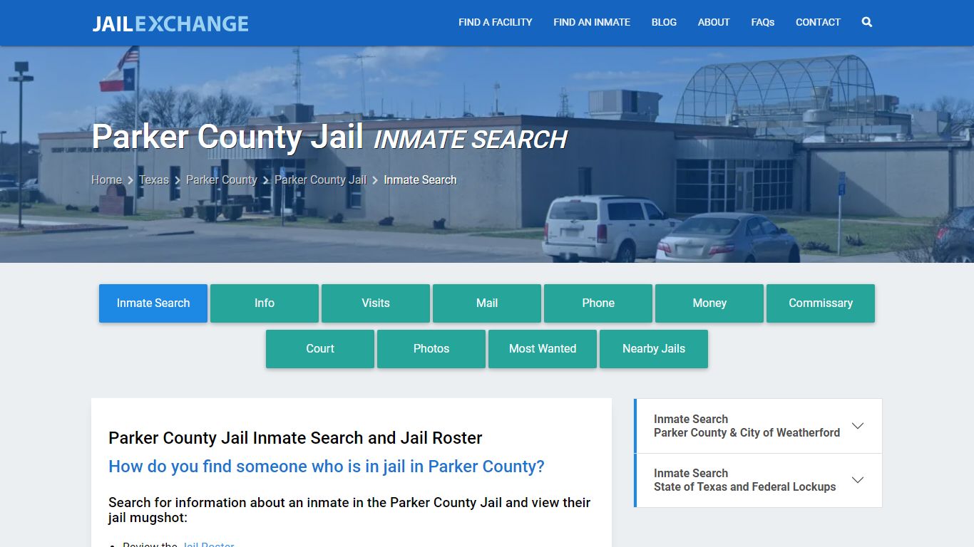 Parker County Jail Inmate Search - Jail Exchange